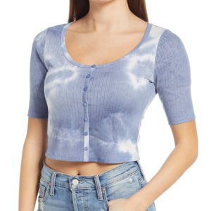 All In Favor Marled Tie Dye Rib Top Women's Small